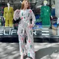 Ceketli baskılı takım