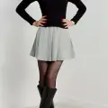 Çerçeve yaka kaşkorse bluz siyah