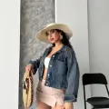 Çift cepli kol katlamalı kar yıkama crop kot ceket kahve tint d2000