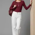 Çıtçıt Detaylı Bluz Bordo T4343