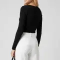 Çıtçıt Detaylı Bluz Siyah T4343