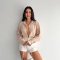Çizgili oversize gömlek