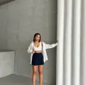 Çizgili şort etek