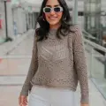 Desenli triko kazak gri