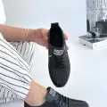 Fiert Siyah Cilt Bağcıklı Spor Ayakkabı