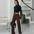 Fitilli şardonlu pantolon kahve a4058