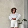 Gabardin kumaş şort