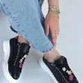 Gane Siyah Cilt Bağcıklı Spor Ayakkabı