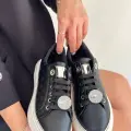 Jlar Siyah Cilt Bağcıklı Spor Ayakkabı