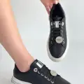 Jlar Siyah Cilt Bağcıklı Spor Ayakkabı