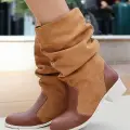 Jolin Taba Cilt Süet Detaylı Çizme