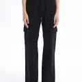Kargo cep jeans pantolon siyah