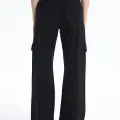 Kargo cep jeans pantolon siyah