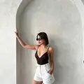 Kemer detaylı gabardin şort krem s25289