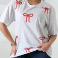 Kurdele baskılı tişört