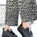 Leope Siyah Cilt Bağcıklı Spor Ayakkabı