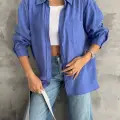 Modal oversize cepli gömlek