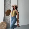 Mom fit bıyık kar yıkama jeans pantolon koyu mavi d2006