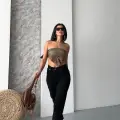 Mom fit enzim taş yıkama jeans pantolon siyah d2006