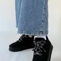 Muden Siyah Süet Bağcıklı Bot
