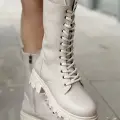 Nabah Bej Cilt Bağcıklı Bot