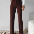 Önü cumalı ithal krep pantolon