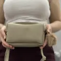 Ponpon vizon cilt çanta