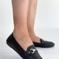 Rain Siyah Cilt Babet Ayakkabı
