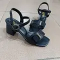 Ruty Siyah Cilt Topuklu Ayakkabı