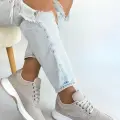 Slar Bej Cilt Bağcıklı Spor Ayakkabı