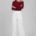 Tek Omuz İpli Bluz Bordo t4328