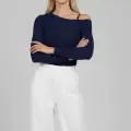 Tek Omuz İpli Bluz Lacivert T4328