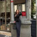 Uzun kollu uzun elbise
