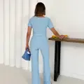 V aksesuarlı ottoman takım mavi s255850