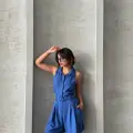 Yakalı şort tulum