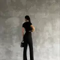 Yanları tüneli takım siyah s3161