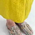 Yenda Renkli Dokumalı Terlik
