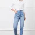 Yüksek bel mom jean pantolon