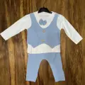 3-12 aylık papyonlu takım mavibeyaz