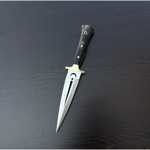 KOÇ BOYNUZU AYYILDIZLI KAMA SİYAH