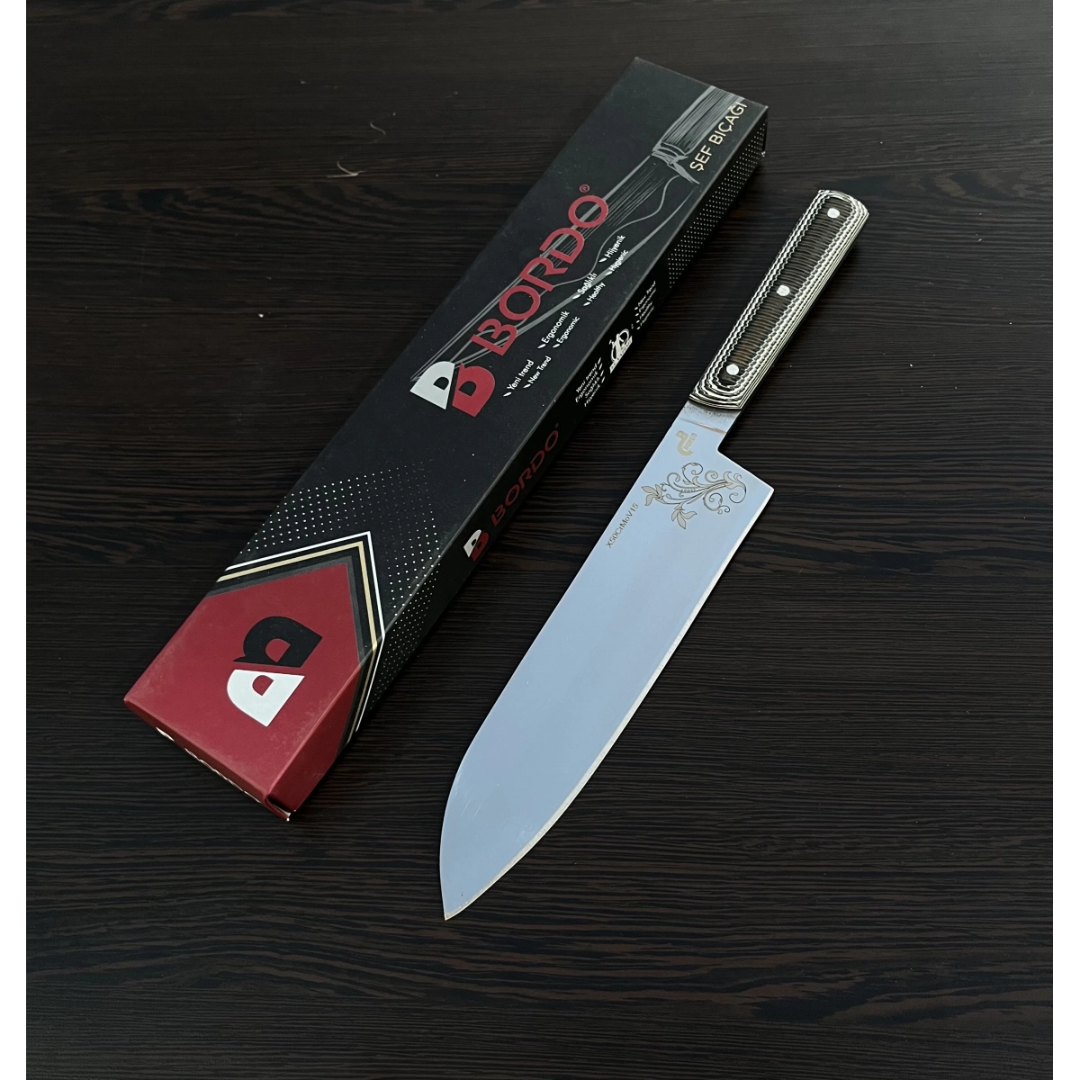 4116 PASLANMAZ ÇELİK SANTOKU ŞEF BIÇAĞI