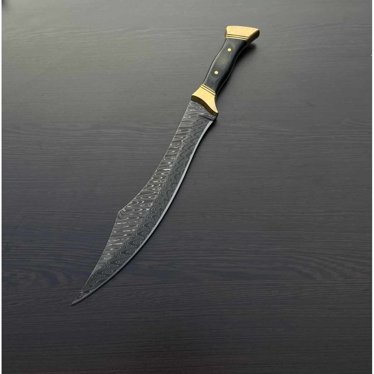 DAMASCUS ELVAN G10 KABZE