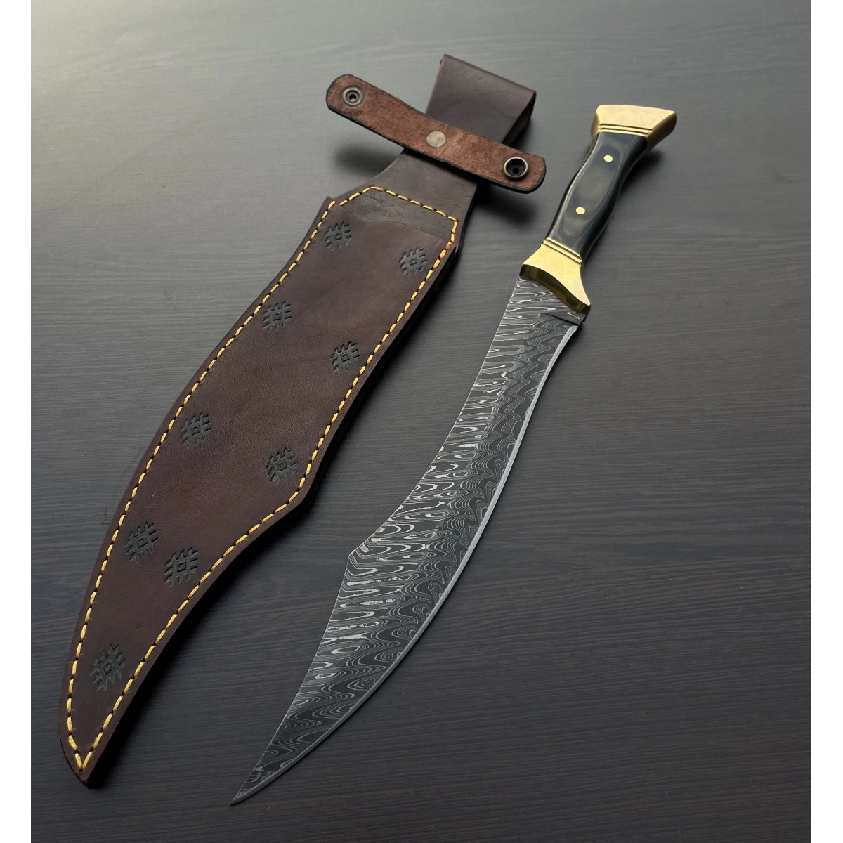 DAMASCUS ELVAN G10 KABZE