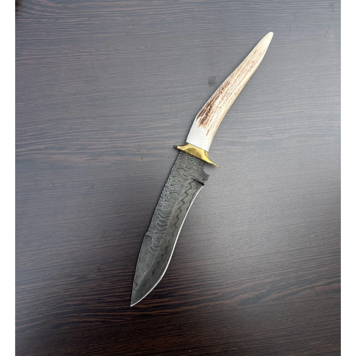 DAMASCUS GEYİK BOYNUZ KABZA OUTDOOR BIÇAK