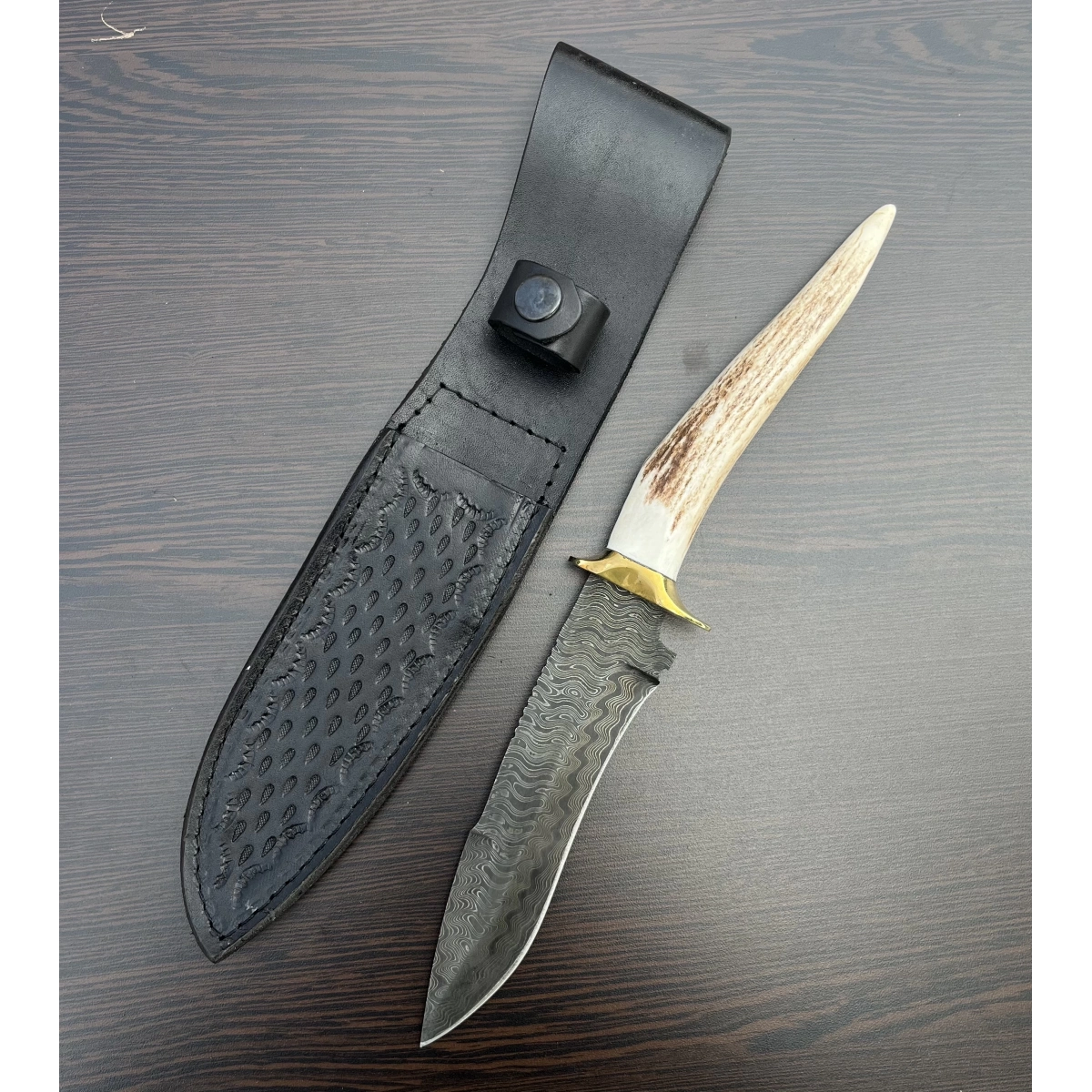 DAMASCUS GEYİK BOYNUZ KABZA OUTDOOR BIÇAK