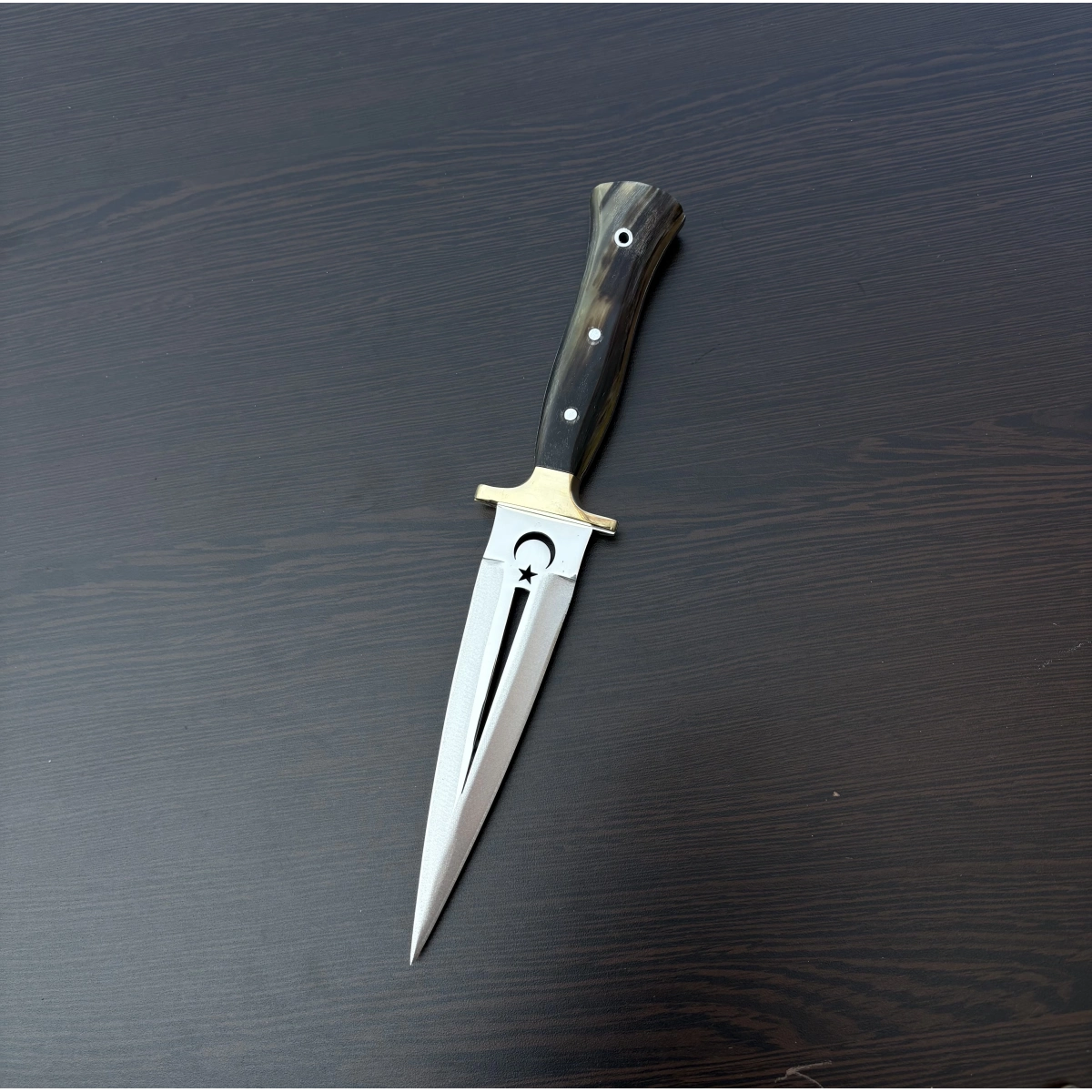 KOÇ BOYNUZU AYYILDIZLI KAMA SİYAH