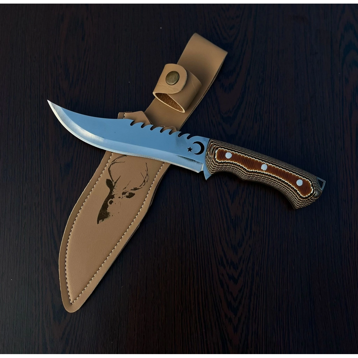 TIRTIKLI AY YILDIZ KASATURA OUTDOOR BIÇAK