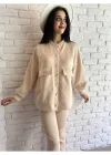 KOPYA - Oversize Bomber Ceket Ve Beli Lastikli Pantolon Takım