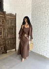 Kadın Askılı Elbise Ve Gömlek İkili Takım