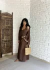 Kadın Askılı Elbise Ve Gömlek İkili Takım